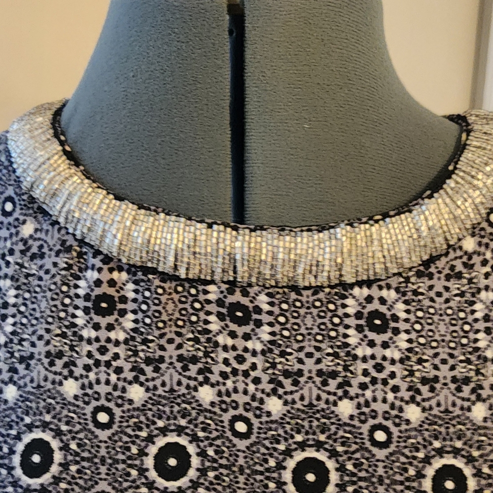 Rose & Olive ladies sleeveless top with seed bead embellishment